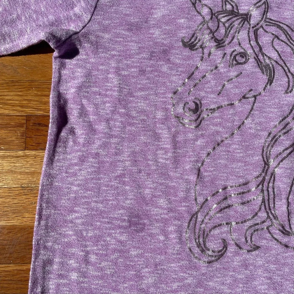 4/$25 The Children’s Place Purple Unicorn Long Sleeve Top Size 16 XXL - Picture 4 of 9